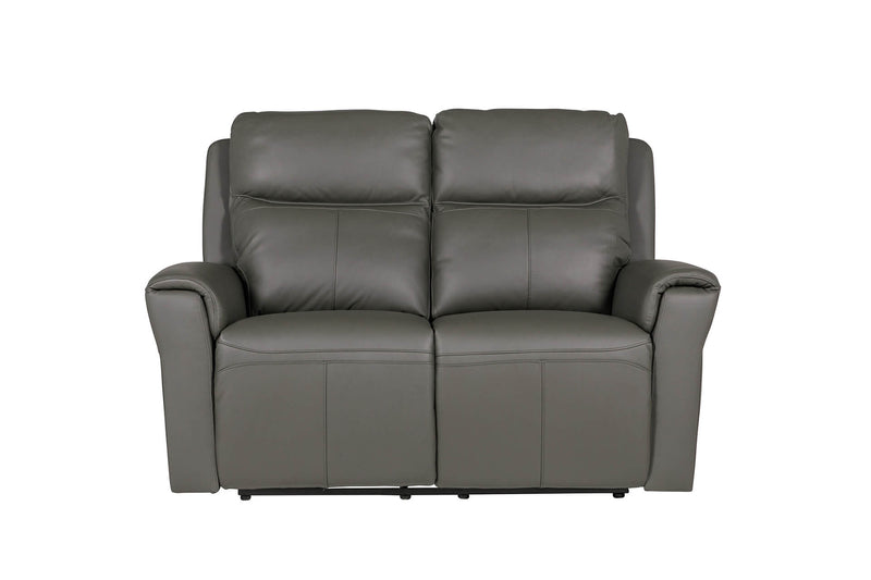 Alessia 2 Seater Electric Reclining Sofa - Ash Leather