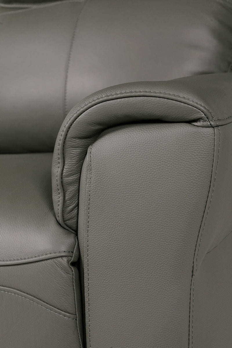 Alessia 3 Seater Sofa - Ash Leather