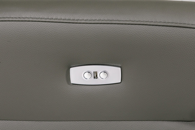 Alessia 3 Seater Sofa - Ash Leather