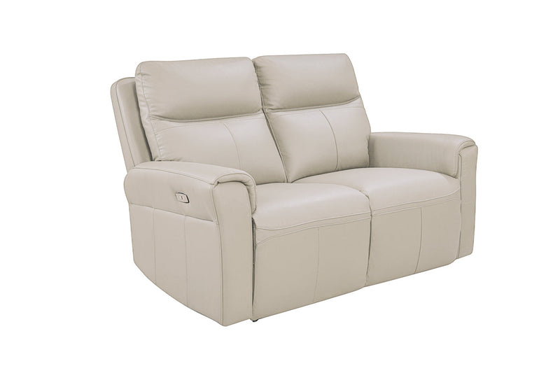Alessia 2 Seater Electric Reclining Sofa - Stone Leather