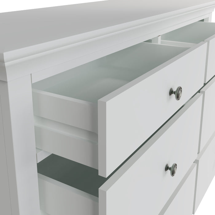 Wellington White Painted 6 Drawer Chest