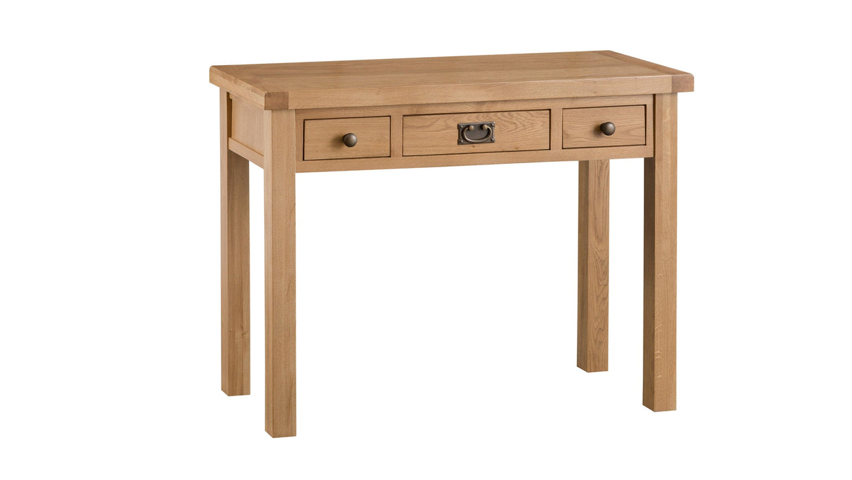 Country Oak Dressing Table 3 Drawer