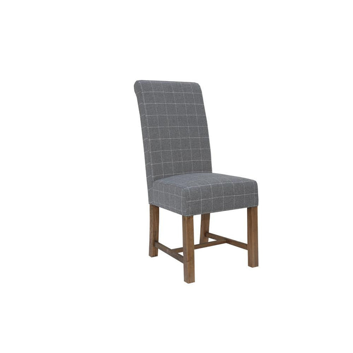 Weathered Oak Fabric Chair (Grey)