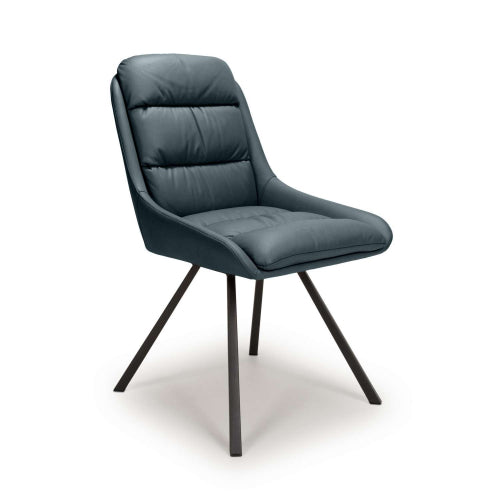 Tilburg Swivel Leather Effect Dining Chair