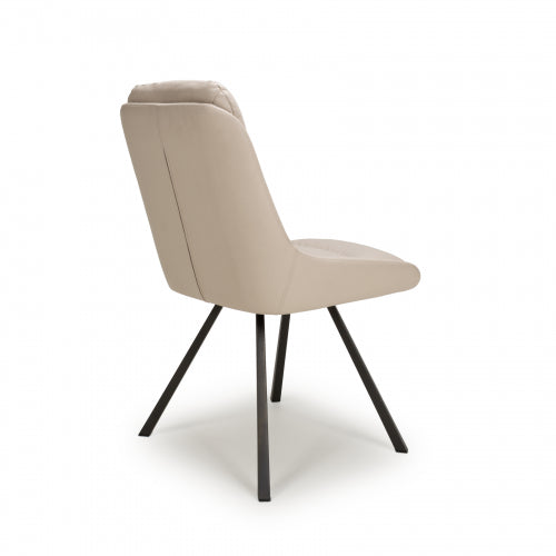 Tilburg Swivel Leather Effect Dining Chair