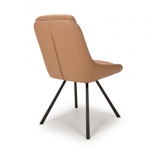 Tilburg Swivel Leather Effect Dining Chair