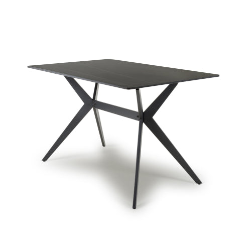 Tidnor Black 1.2m Fixed Top Dining Table