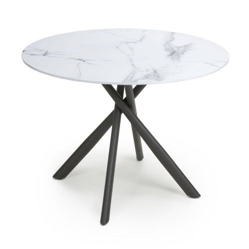 Modesta White Round Dining Table