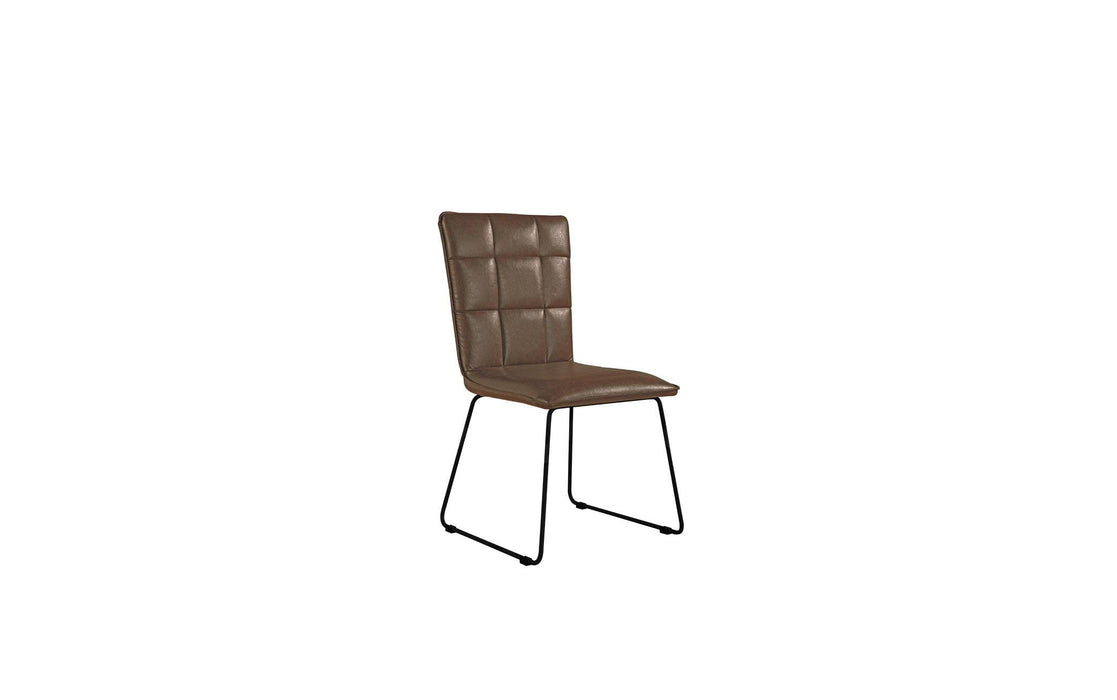 Loftus Panel Back Brown Chair